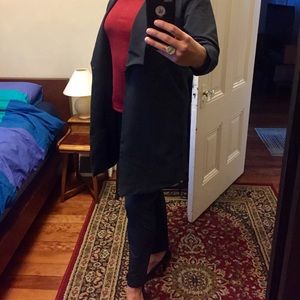 Betabrand travel suit, dark gray, size small